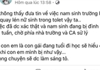 Điều tra vụ 2 nam sinh đặt máy quay lén trong nhà vệ sinh nữ