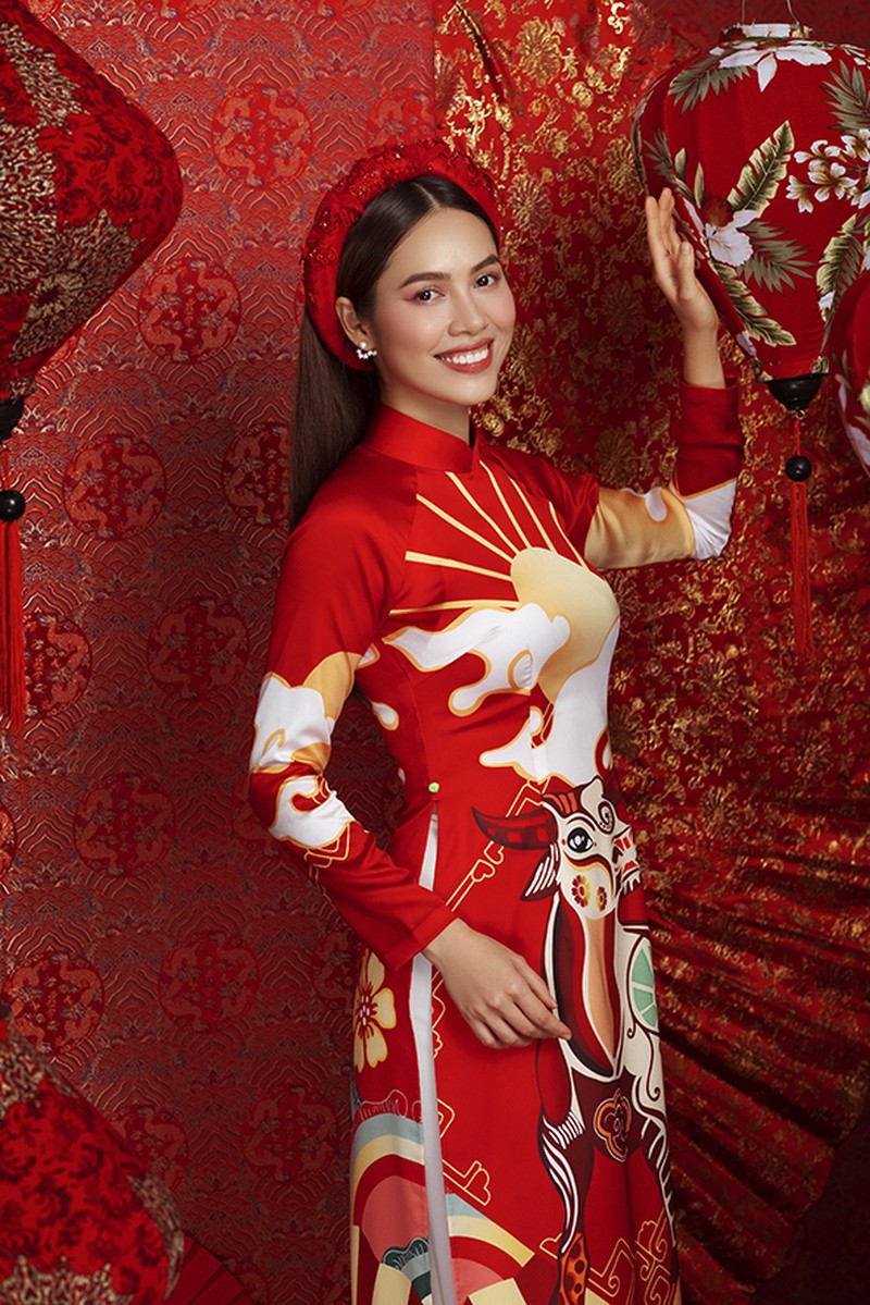 Dàn người đẹp Hoa hậu Hoàn vũ rạng ngời trong bộ ảnh Tết - ảnh 4