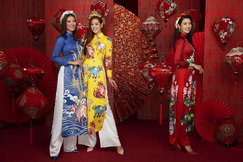 Dàn người đẹp Hoa hậu Hoàn vũ rạng ngời trong bộ ảnh Tết - ảnh 3