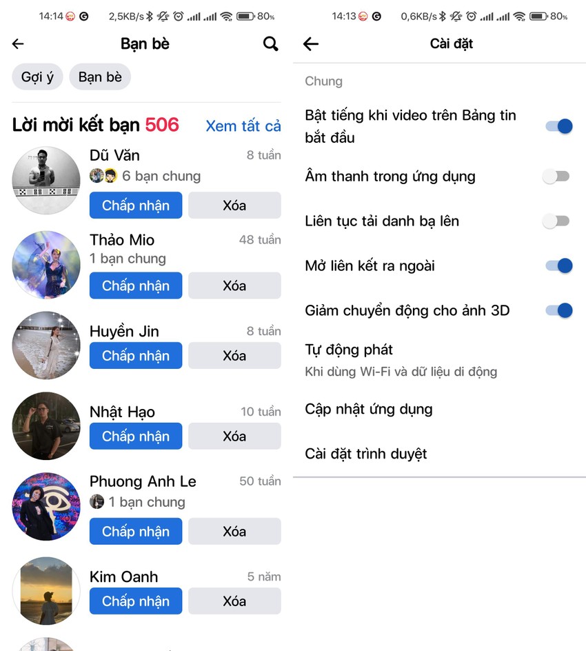 Bật tính năng liên tục tải danh bạ lên Facebook. Ảnh: MINH HOÀNG