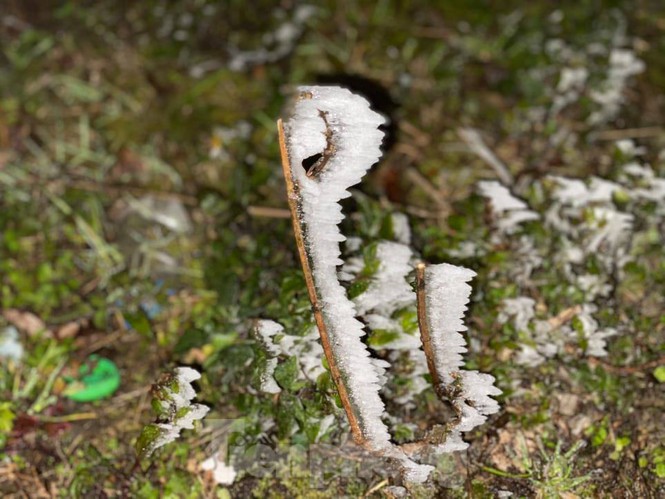 Băng tuyết xuất hiện trên đỉnh Mẫu Sơn - ảnh 5