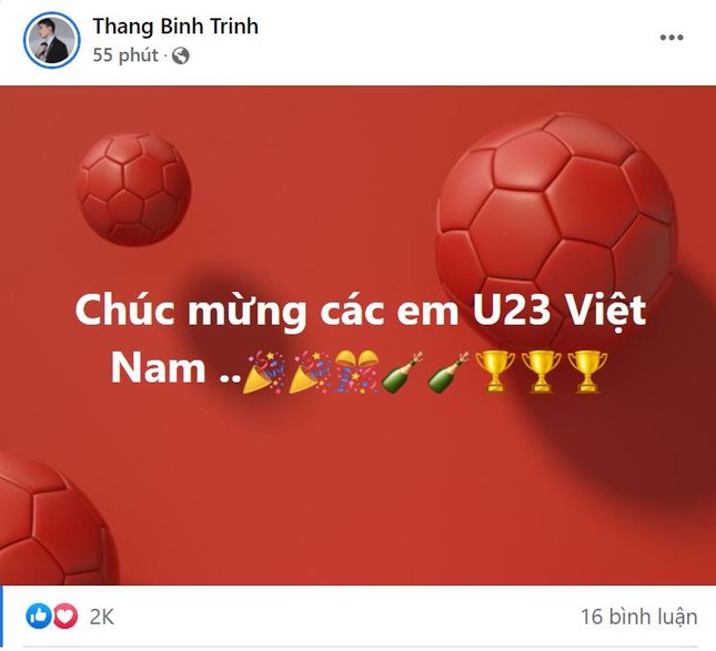Sao Việt vỡ òa trước chiến thắng lịch sử của U23 Việt Nam ảnh 3