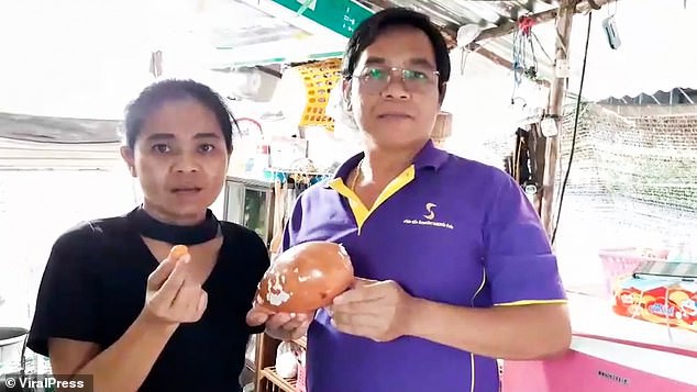 Cắn trúng viên ngọc trai màu cam tiền tỉ khi đang ăn ốc luộc - ảnh 4