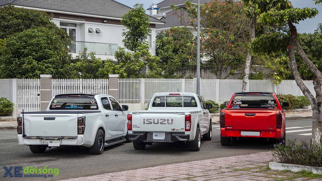 Trào lưu chơi bán tải Isuzu D-MAX độ low-rider hạ gầm thấp như sedan tại Bình Dương ảnh 7