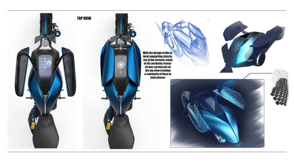 Bản concept Yamaha Double Y cực “dị” lấy cảm hứng từ bộ môn giải phẫu cơ thể người ảnh 7
