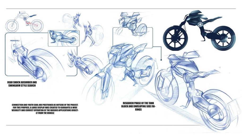 Bản concept Yamaha Double Y cực “dị” lấy cảm hứng từ bộ môn giải phẫu cơ thể người ảnh 2