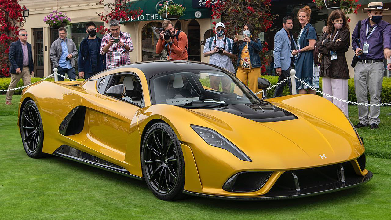Chiêm ngưỡng siêu phẩm hypercar Mỹ Hennessey Venom F5 thứ 2 “ra lò”, nổi bật bởi màu vàng óng ả