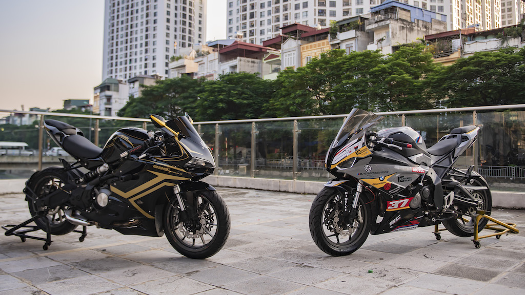 Xưởng độ Hà Nội 'may áo mới' cho cặp đôi Benelli 302 mùa Halloween