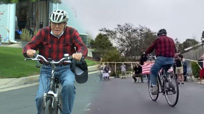 Cụ ông 95 tuổi hoàn thành mục tiêu đạp xe 100.000 dặm - Ảnh 1.