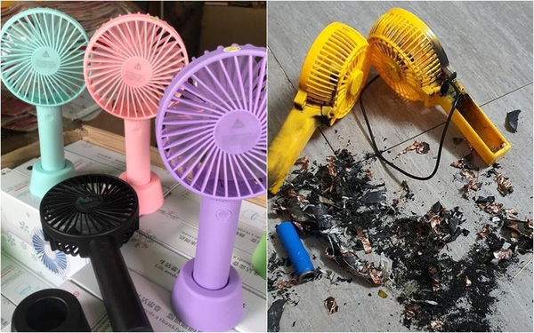 Tràn ngập chợ mạng các loại quạt sạc mini cầm tay giá siêu rẻ, tiềm ẩn nhiều nguy hiểm