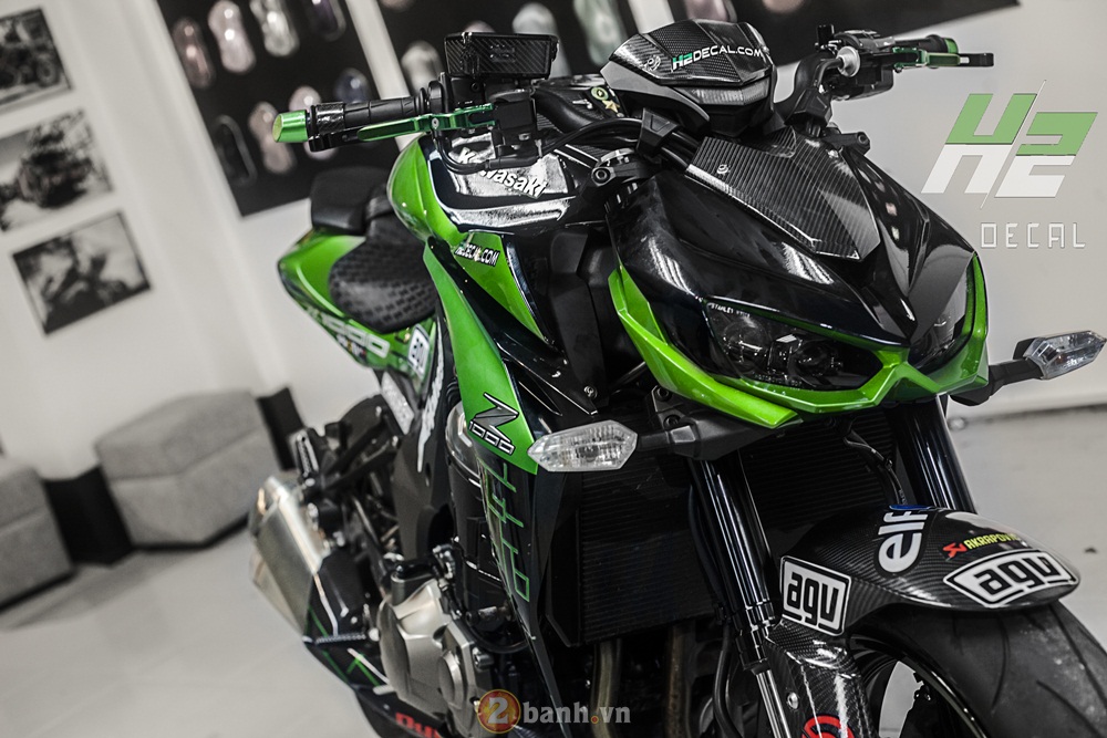 Siêu xế đường phố Kawasaki Z1000 bắt mắt bởi dáng hầm hố dưới tay Decal H2 - ảnh 4
