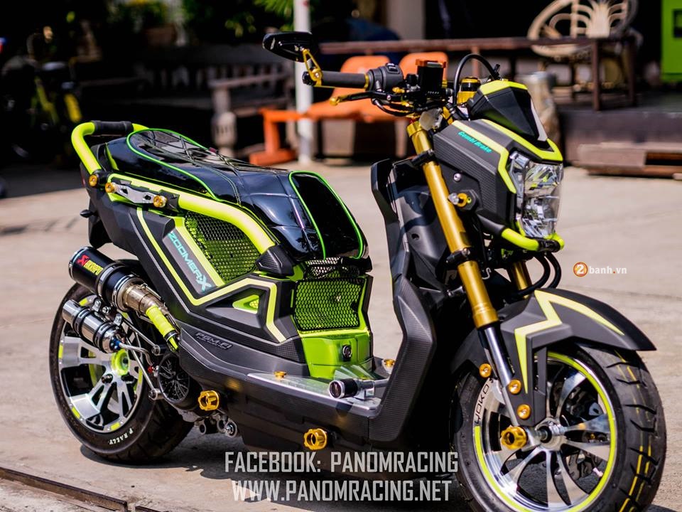 Honda Zoomer-X độ sành điệu với phong cách Black Lemon - ảnh 1