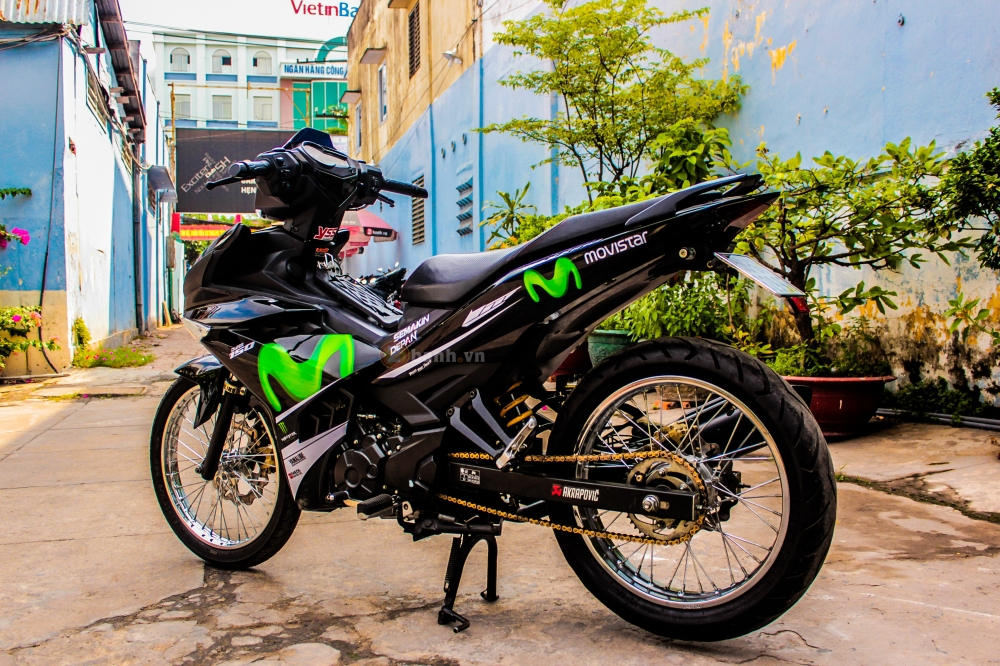 Exciter 150 bánh căm độ phong cách Movistar đen cực ngầu - ảnh 5