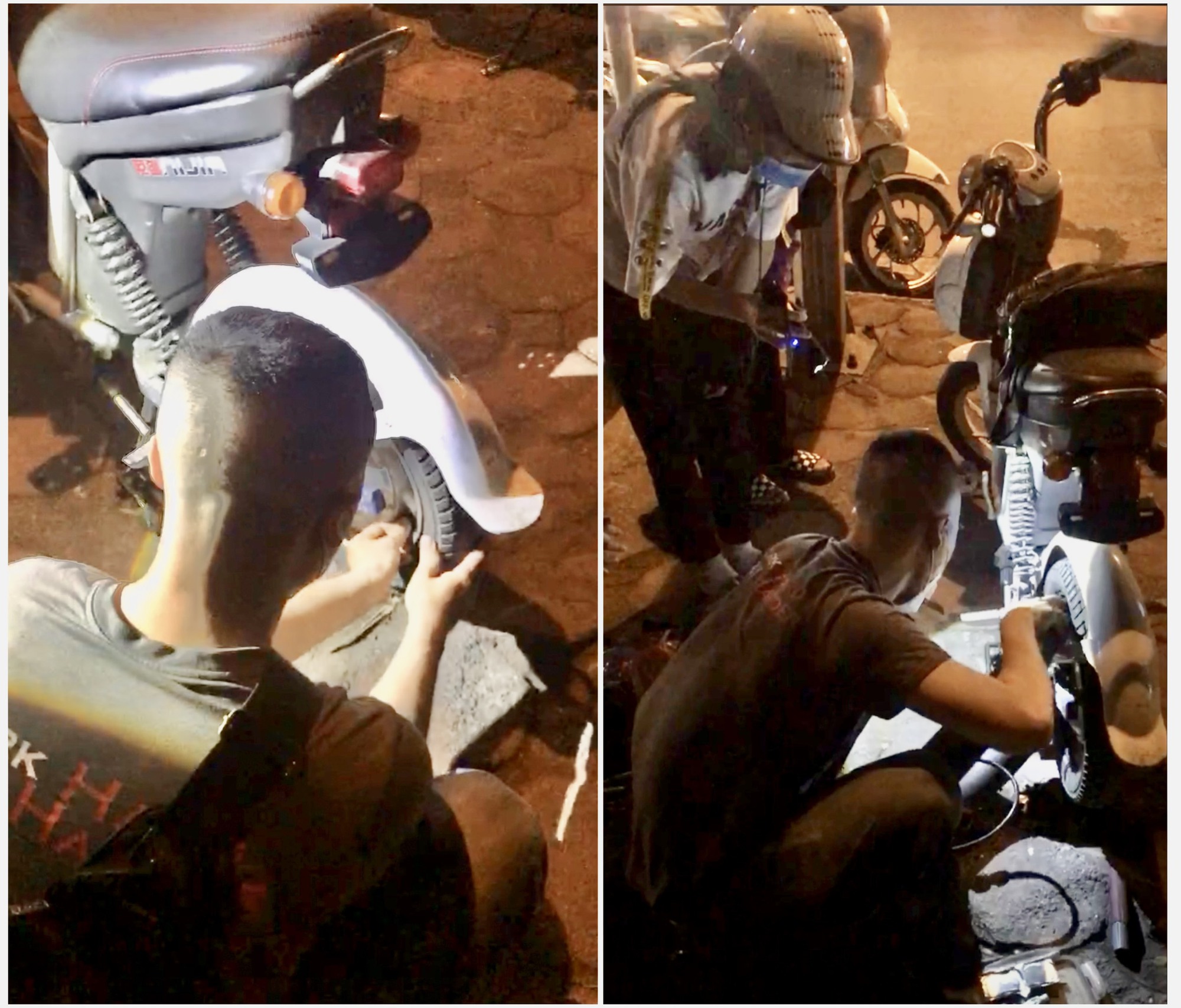 The team spent the night to rescue 0-dong motorbikes in Hanoi: 