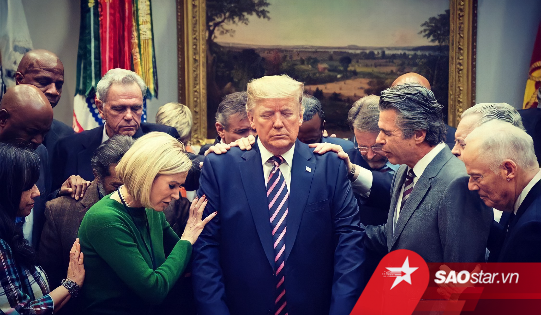 Sự thật bức ảnh Tổng thống Trump đứng không vững, cần người đỡ khi ứng viên Joe Biden giành chiến thắng