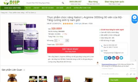Can trong quang cao sinh ly nam gioi Natrol L-Arginine