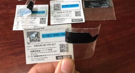 Xuất hiện thẻ cào điện thoại giả