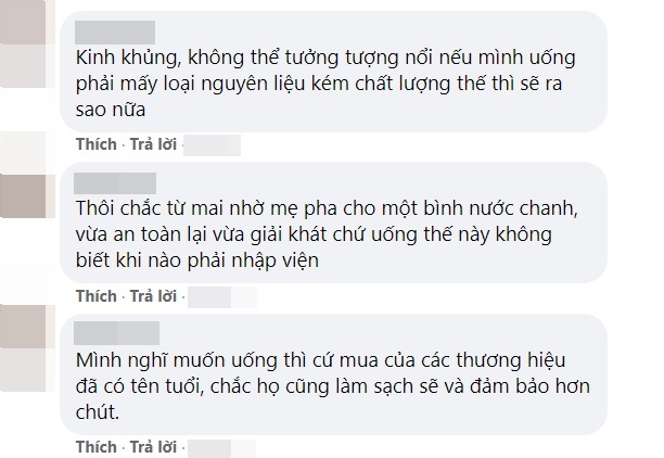 CĐM bảo nhau nên tự làm đồ uống cho an toàn (Ảnh chụp màn hình)