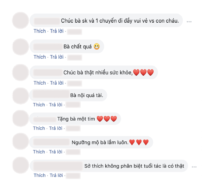 CĐM gửi tặng bà cụ lời khen và chúc sức khoẻ (Ảnh: Chụp màn hình).