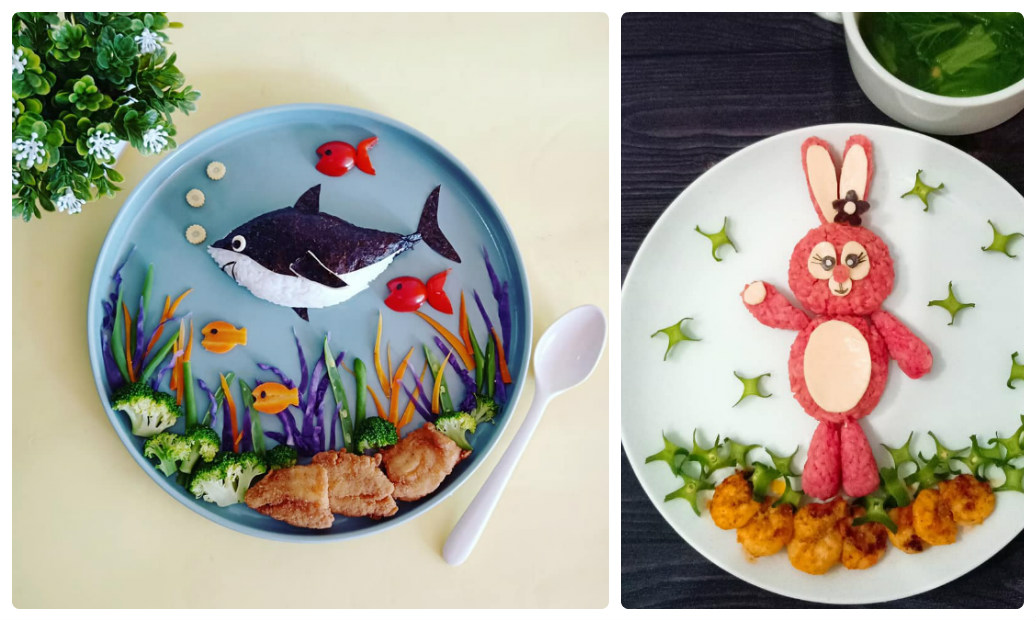 me trang tri bua an hap dan tri