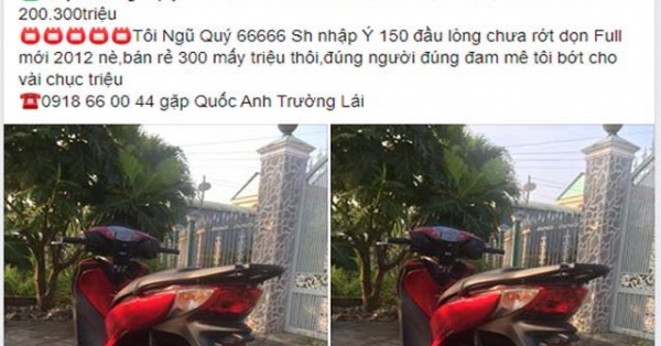SH 150 nhập Ý đời 2012 biển ngũ quý được rao bán giá 300 triệu đồng