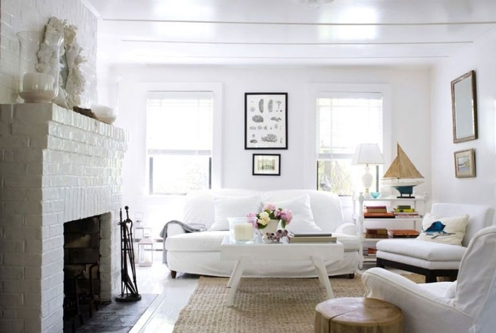 10 ý tưởng thiết kế phòng khách tông trắng cực đẹp ai cũng thích mê