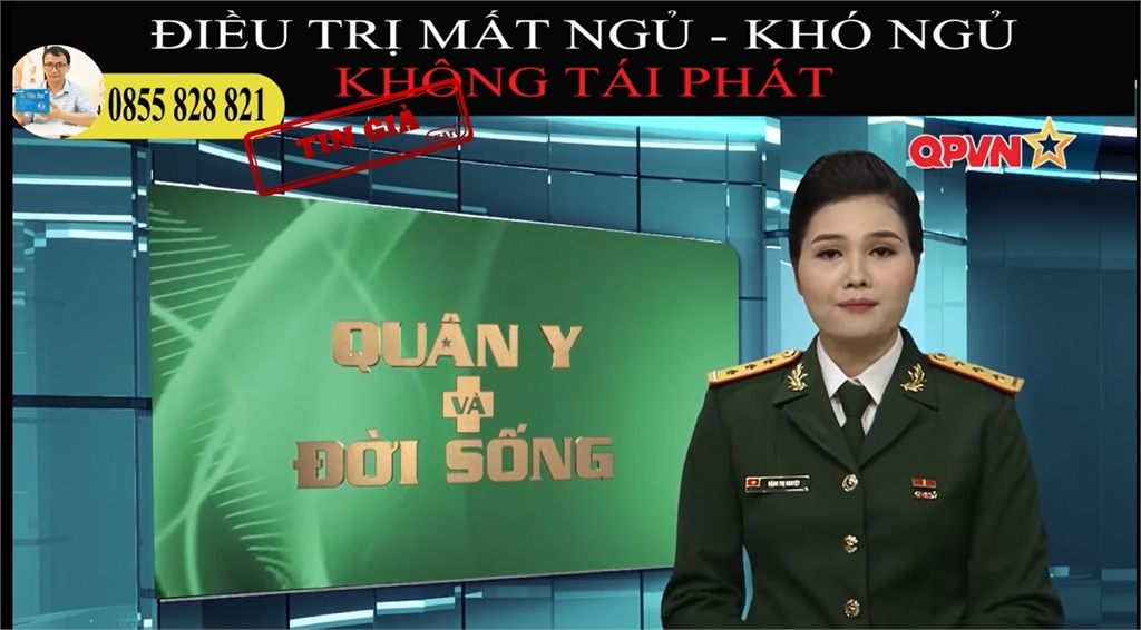 Kênh giả mạo truyền hình Quốc phòng Việt Nam để quảng cáo thực phẩm chức năng