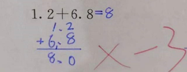 Bài Toán 7,5 - 2,5 = 5 bị giáo viên GẠCH SAI, bà mẹ quyết hỏi cho ra lẽ nhưng câu trả lời nhận về quá BẤT NGỜ - Ảnh 2. Bài Toán 7,5 - 2,5 = 5 bị giáo viên GẠCH SAI, bà mẹ quyết hỏi cho ra lẽ nhưng câu trả lời nhận về quá BẤT NGỜ - Ảnh 2.