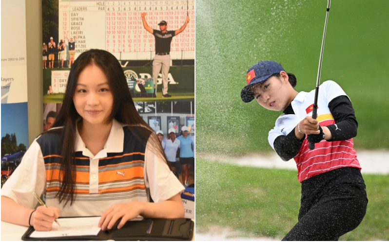 The 19-year-old “Pearl Girl” of the Vietnamese golf village: 10 years old learns golf, 14 years old wears the national team shirt to attend the SEA Games