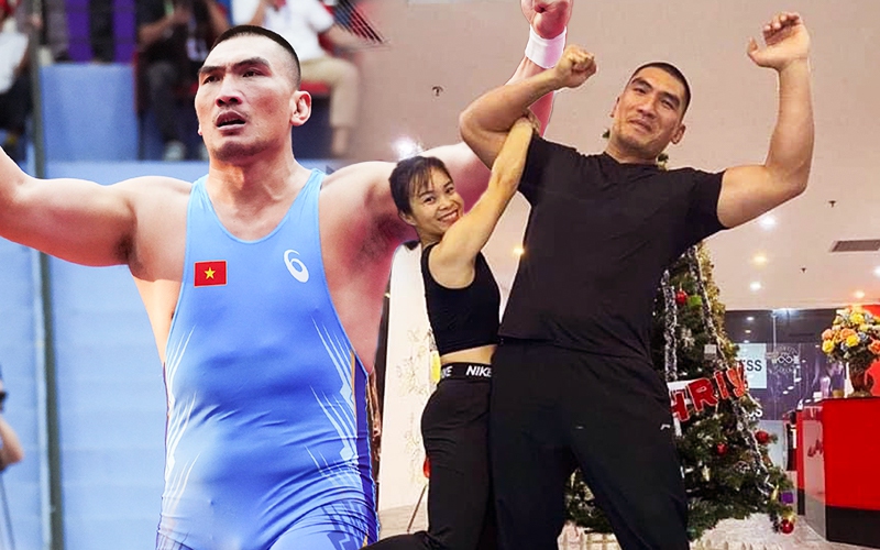The “giant” is 1m92 tall and his wife is 77kg less: The day before he won the SEA Games gold, the next day he came back quickly to get married!
