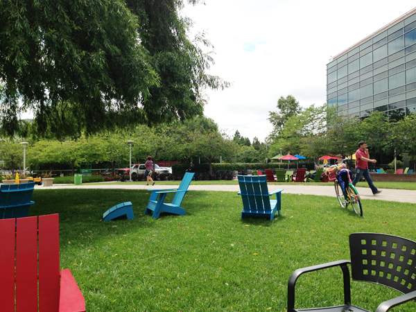 Thảm cỏ xanh ở Google.