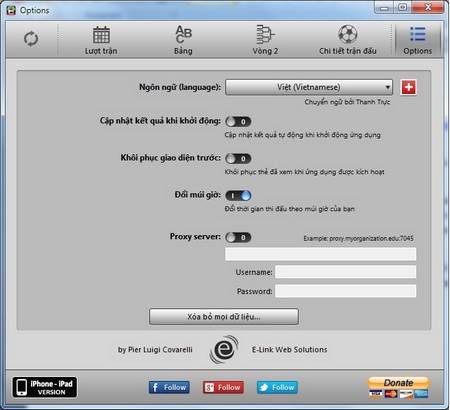 Lịch thi đấu và cập nhật kết quả World Cup tự động