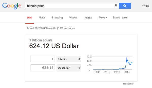 Google cho phép đổi tiền tệ sang Bitcoin và ngược lại