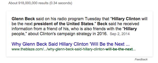 Tuyên bố này không phải do các vị CEO hay chủ tịch của Google đưa ra, mà là một câu trả lời cho tính năng tìm kiếm câu hỏi của Google.