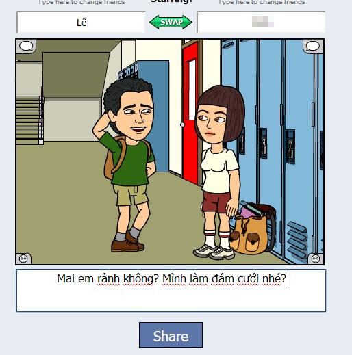Cách tạo thiệp Valentine với Bitstrips