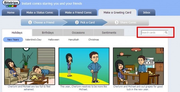 Cách tạo thiệp Valentine với Bitstrips