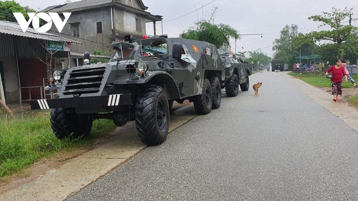 Specialised-military vehicles are ready to be used in rescue efforts