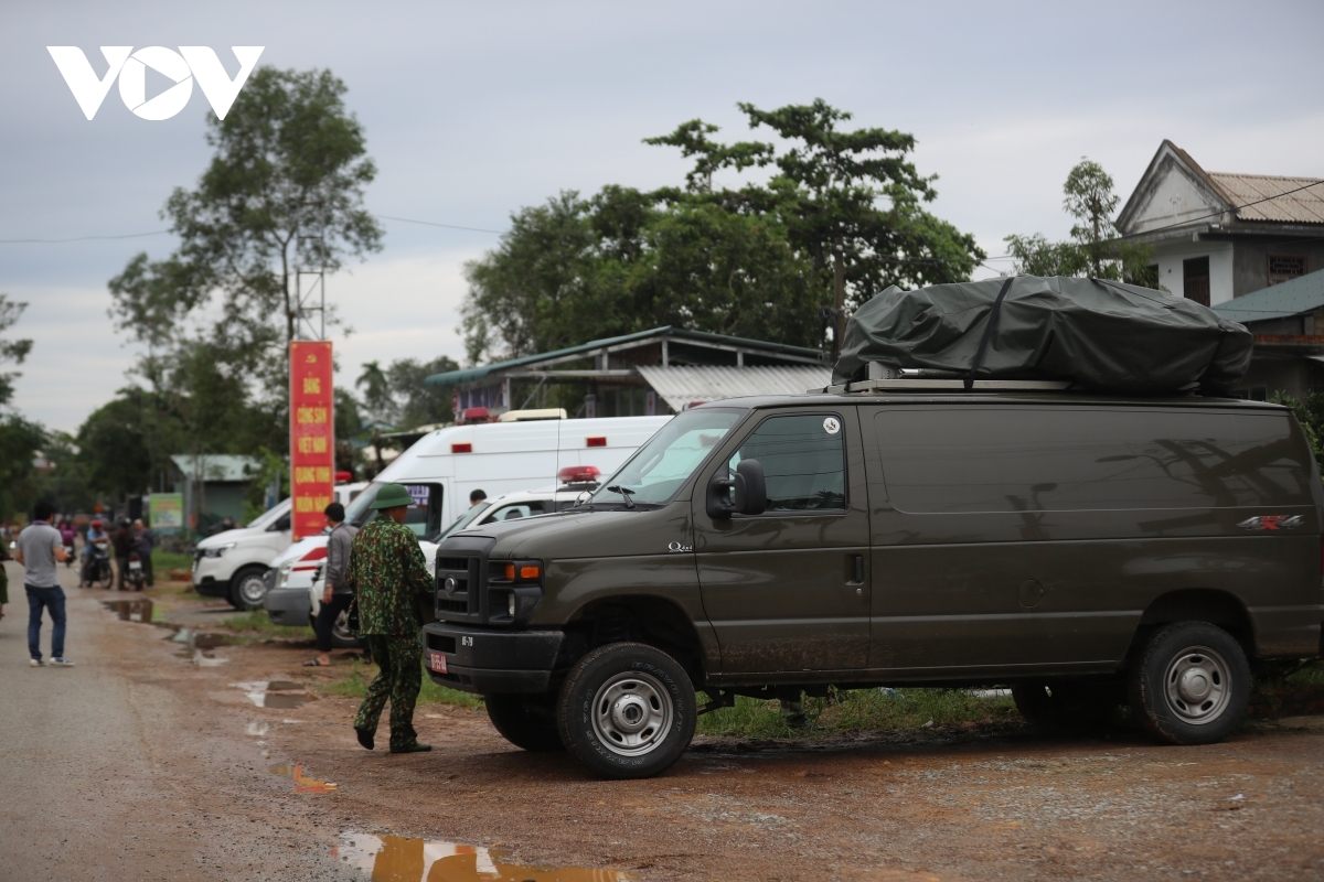 Rescue forces made up of military personnel, medics, and members of the police urgently prepare equipment and essential supplies for rescue efforts, with specialised vehicles on hand to assist in the process
