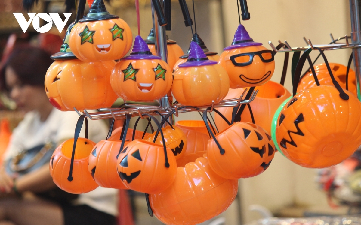 Each year pumpkin-shaped lanterns prove to be the most popular item on sale.