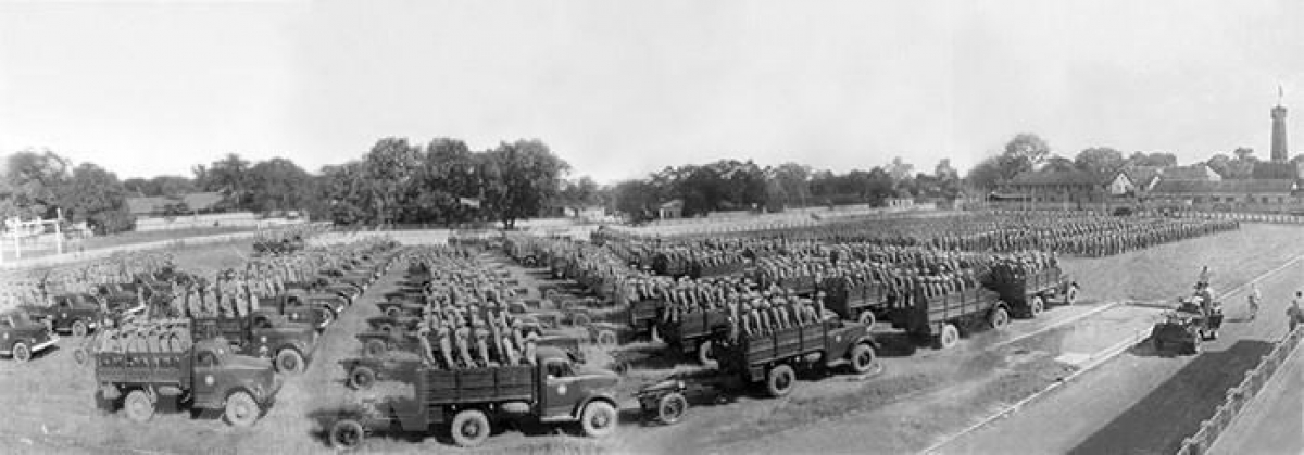 The first flag salute ceremony was held at the Cot Co stadium at 3 p.m. on October 10, 1954.