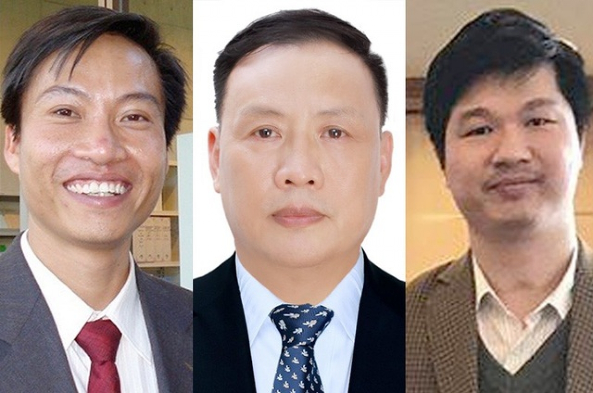 Prof. Nguyen Xuan Hung, Prof. Nguyen Dinh Duc and Assoc. Prof. Le Hoang Son (from left to right) make it into a list of the 10,000 most-cited scientists in the world for this year.