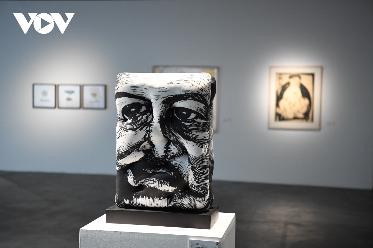 An artwork by Ma Victoria Abano of the Philippines wins one of the third-place prizes.