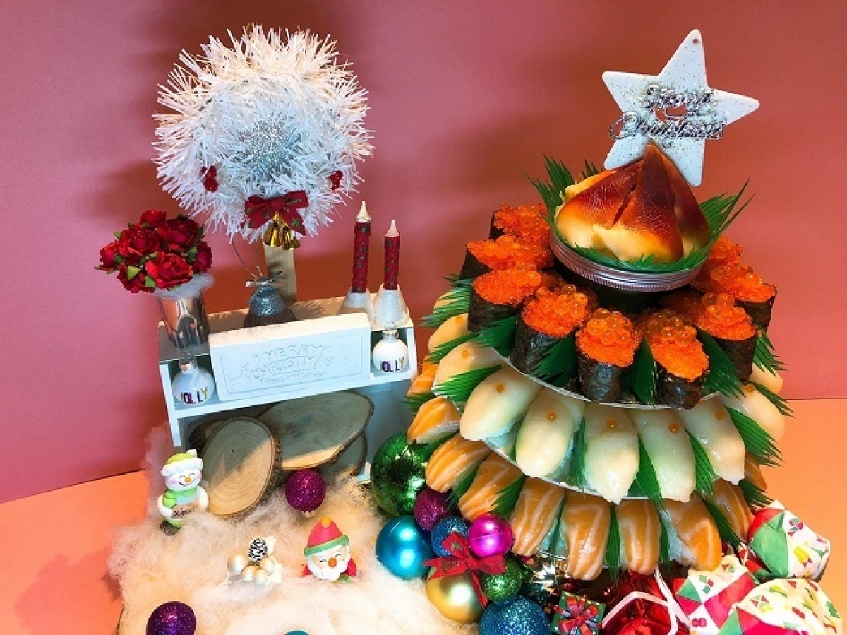 Both adults and children are keen on sampling the sushi plater.