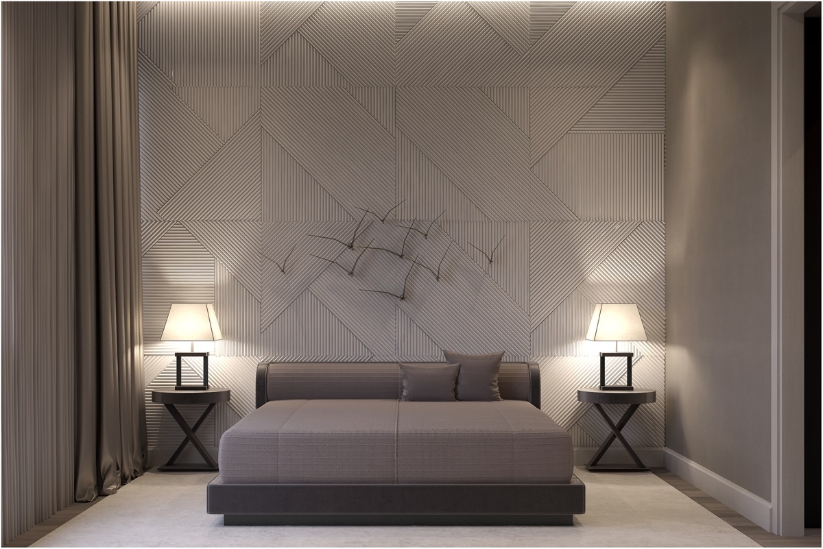 Hay đơn giản họa tiết cánh chim trên tông nền màu xám./.