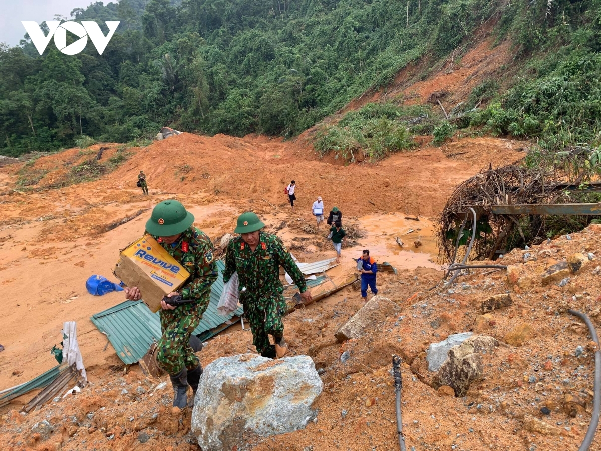 Rescue efforts face numerous challenges caused by the terrain, especially as the mud and soil are so thick.