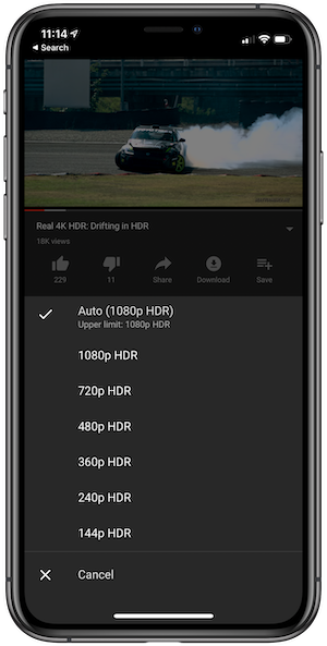 YouTube hỗ trợ chế độ HDR cho iPhone 11 Pro và 11 Pro Max - Ảnh 1.