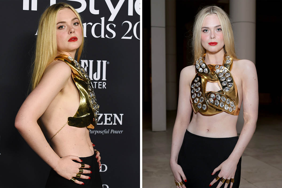 'Công chúa' Elle Fanning gây sốc khi diện xích đính kim cương thay áo