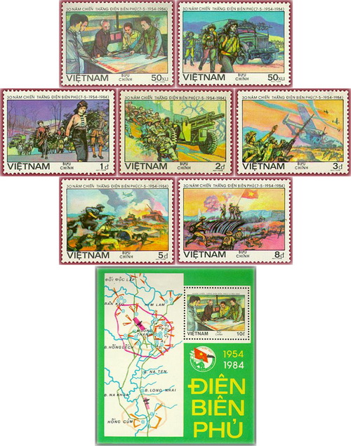 Điểm lại các bộ tem bưu chính về chiến thắng Điện Biên Phủ - ảnh 4