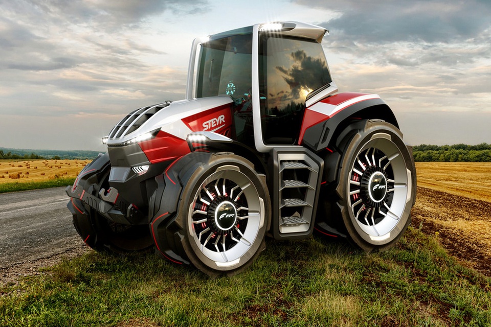 Concept xe máy cày dùng động cơ hybrid