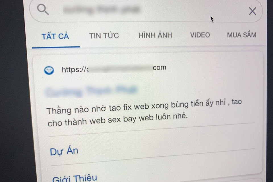 Website bị nhắc nợ trên Google